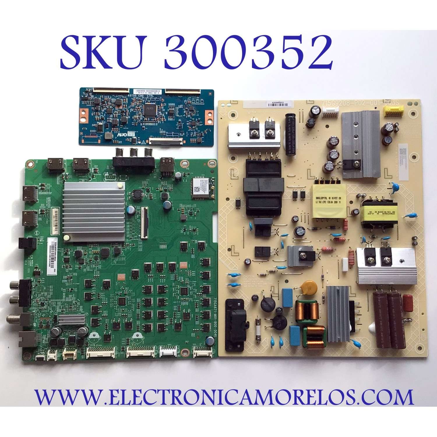 KIT DE TARJETAS PARA TV VIZIO / NUM DE PARTE MAIN 756TXKCB02K014 / 715GA671-M01-B00-004Y / FUENTE  / ADTVJ1824AC7 / 715G9208-P02-001-003S / T-CON 5565T55C19 / 55.65T55.C19 / PANEL TPT650UA-QVN07 / MODELO / M65Q7-H1 LTCWZYKW